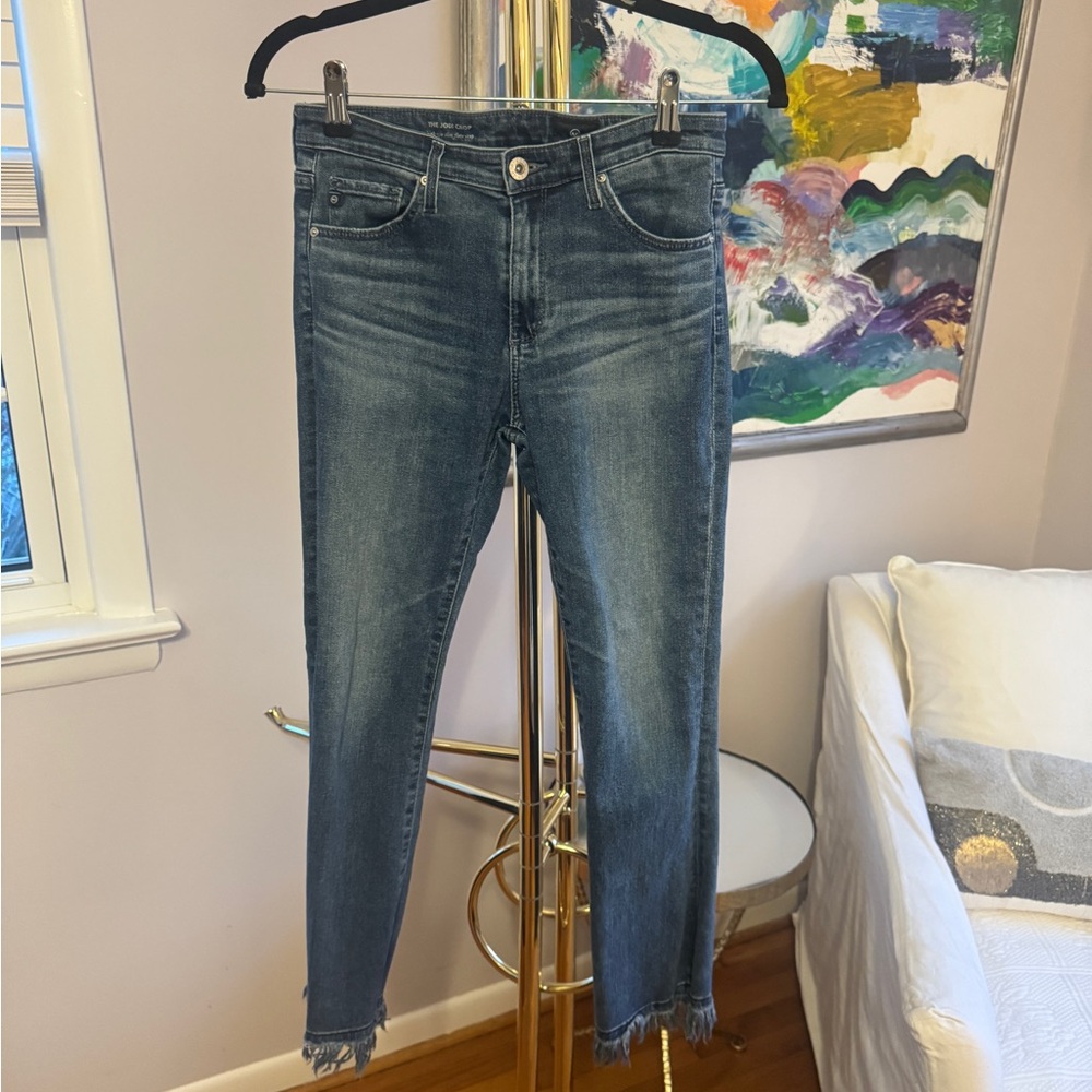 AG • Jodi High Rise Slim Flare Crop Jeans • Blue • 25